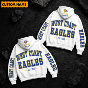 Auspiritmerch West Coast Eagles Hoodie Custom Name Gift For Fan