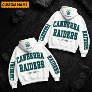 Auspiritmerch Canberra Raiders Hoodie Custom Name Gift For Fan