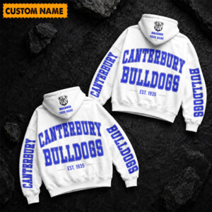 Auspiritmerch Canterbury-Bankstown Bulldogs Hoodie Custom Name Gift For Fan