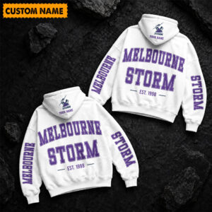 Auspiritmerch Melbourne Storm Hoodie Custom Name Gift For Fan