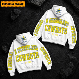 Auspiritmerch North Queensland Cowboys Hoodie Custom Name Gift For Fan