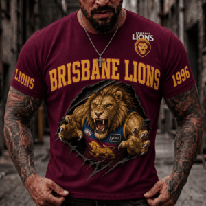 Auspiritmerch Brisbane Lions 2026 Premium T-Shirt Custom Name Gift For Fan