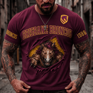 Auspiritmerch Brisbane Broncos 2026 Premium T-Shirt Custom Name Gift For Fan