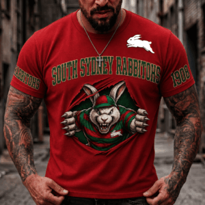 Auspiritmerch South Sydney Rabbitohs 2026 Premium T-Shirt Custom Name Gift For Fan