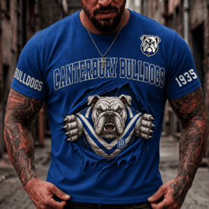 Auspiritmerch Canterbury-Bankstown Bulldogs 2026 Premium T-Shirt Custom Name Gift For Fan
