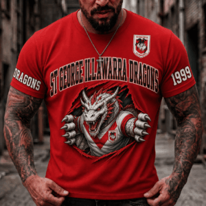 Auspiritmerch St. George Illawarra Dragons 2026 Premium T-Shirt Custom Name Gift For Fan