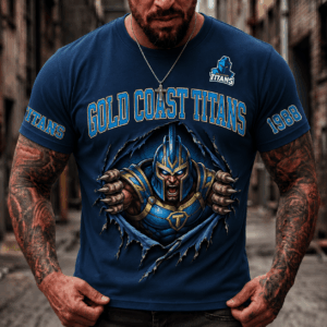 Auspiritmerch Gold Coast Titans 2026 Premium T-Shirt Custom Name Gift For Fan
