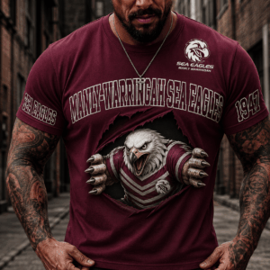 Auspiritmerch Manly Warringah Sea Eagles 2026 Premium T-Shirt Custom Name Gift For Fan