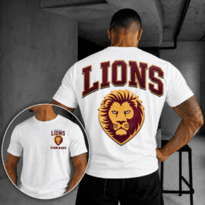 Auspiritmerch Brisbane Lions Casual T-Shirt Custom Name Gift For Fan
