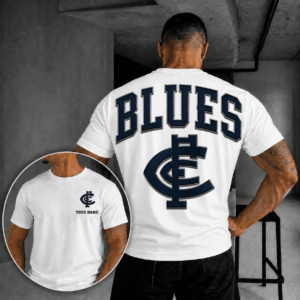 Auspiritmerch Carlton Blues Casual T-Shirt Custom Name Gift For Fan