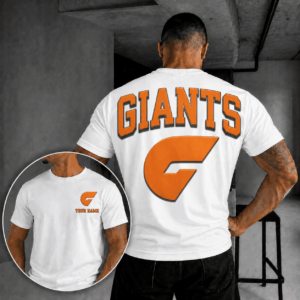 Auspiritmerch GWS Giants Casual T-Shirt Custom Name Gift For Fan