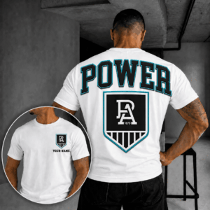 Auspiritmerch Port Adelaide Casual T-Shirt Custom Name Gift For Fan