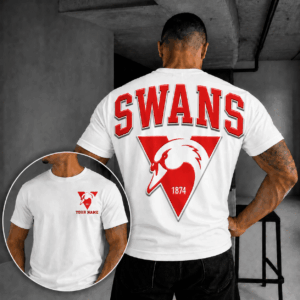 Auspiritmerch Sydney Swans Casual T-Shirt Custom Name Gift For Fan