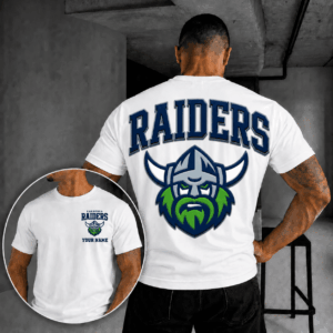 Auspiritmerch Canberra Raiders Casual T-Shirt Custom Name Gift For Fan