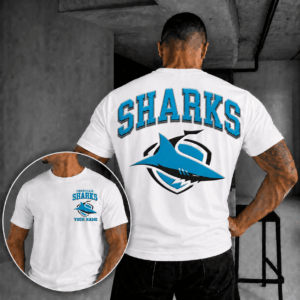 Auspiritmerch Cronulla-Sutherland Sharks Casual T-Shirt Custom Name Gift For Fan