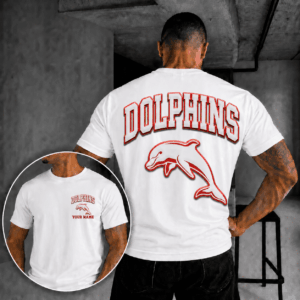 Auspiritmerch Redcliffe Dolphins Casual T-Shirt Custom Name Gift For Fan
