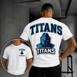 Auspiritmerch Gold Coast Titans Casual T-Shirt Custom Name Gift For Fan
