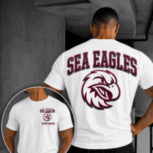 Auspiritmerch Manly Warringah Sea Eagles Casual T-Shirt Custom Name Gift For Fan