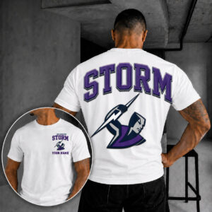 Auspiritmerch Melbourne Storm Casual T-Shirt Custom Name Gift For Fan