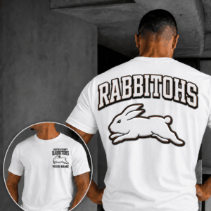 Auspiritmerch South Sydney Rabbitohs Casual T-Shirt Custom Name Gift For Fan