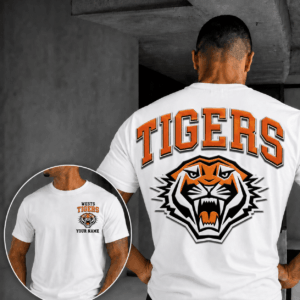 Auspiritmerch Wests Tigers Casual T-Shirt Custom Name Gift For Fan