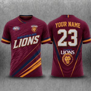 Auspiritmerch Brisbane Lions Premium 2026 T-Shirt Custom Name Gift For Fan
