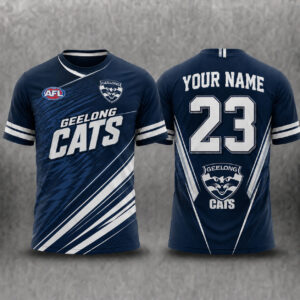 Auspiritmerch Geelong Cats Premium 2026 T-Shirt Custom Name Gift For Fan
