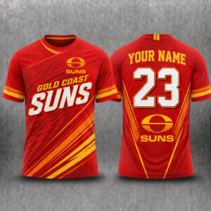 Auspiritmerch Gold Coast Suns Premium 2026 T-Shirt Custom Name Gift For Fan