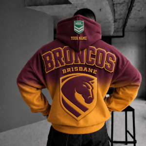 Auspiritmerch Brisbane Broncos Custom Name 2026 Hoodies Gift For Fan