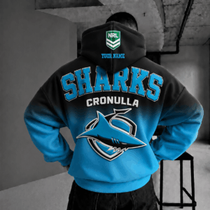 Auspiritmerch Cronulla-Sutherland Sharks Custom Name 2026 Hoodies Gift For Fan