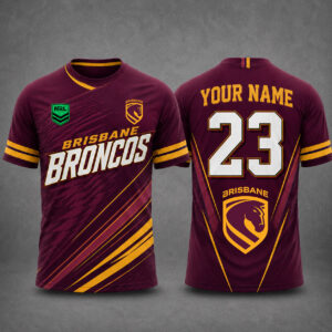 Auspiritmerch Brisbane Broncos Premium 2026 T-Shirt Custom Name Gift For Fan