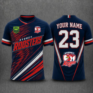 Auspiritmerch Sydney Roosters Premium 2026 T-Shirt Custom Name Gift For Fan