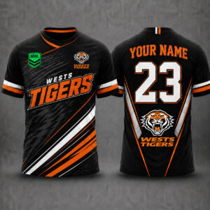 Auspiritmerch Wests Tigers Premium 2026 T-Shirt Custom Name Gift For Fan