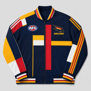 Auspiritmerch Adelaide Crows Baseball Jacket Custom Name & Number Gift For Fan