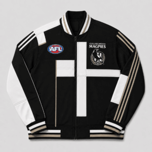 Auspiritmerch Collingwood Magpies Baseball Jacket Custom Name & Number Gift For Fan