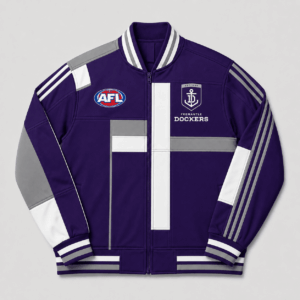 Auspiritmerch Fremantle Dockers Baseball Jacket Custom Name & Number Gift For Fan