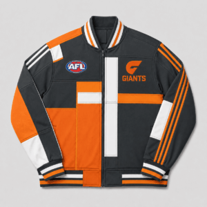 Auspiritmerch GWS Giants Baseball Jacket Custom Name & Number Gift For Fan