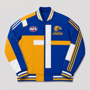 Auspiritmerch West Coast Eagles Baseball Jacket Custom Name & Number Gift For Fan