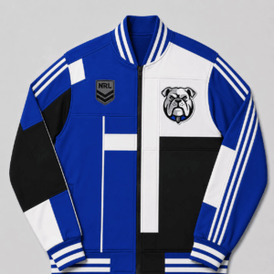 Auspiritmerch Canterbury-Bankstown Bulldogs Baseball Jacket Custom Name & Number Gift For Fan
