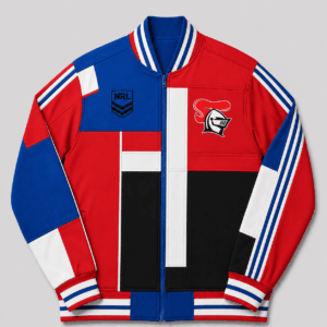 Auspiritmerch Newcastle Knights Baseball Jacket Custom Name & Number Gift For Fan