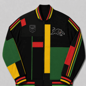 Auspiritmerch Penrith Panthers Baseball Jacket Custom Name & Number Gift For Fan