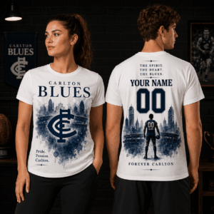 Auspiritmerch Carlton Blues Supporter T-Shirt Personalized Gift For Fan