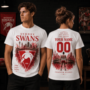 Auspiritmerch Sydney Swans Supporter T-Shirt Personalized Gift For Fan