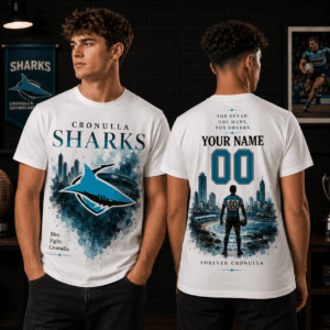 Auspiritmerch Cronulla-Sutherland Sharks Supporter T-Shirt Personalized Gift For Fan