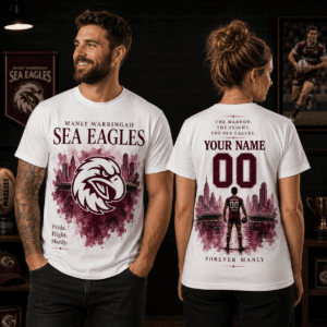 Auspiritmerch Manly Warringah Sea Eagles Supporter T-Shirt Personalized Gift For Fan