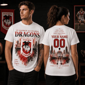 Auspiritmerch St. George Illawarra Dragons Supporter T-Shirt Personalized Gift For Fan