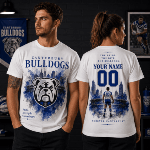 Auspiritmerch Canterbury-Bankstown Bulldogs Supporter T-Shirt Personalized Gift For Fan