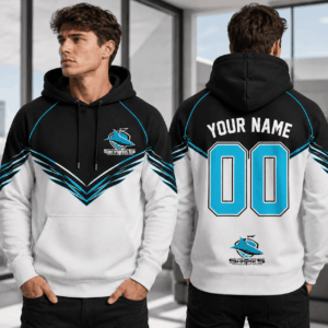 Auspiritmerch Cronulla-Sutherland Sharks Hoodie Custom Name Gift For Fan