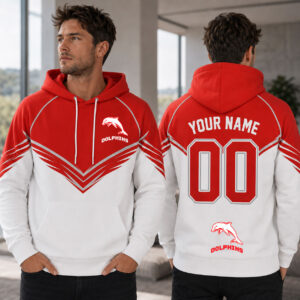 Auspiritmerch Redcliffe Dolphins Hoodie Custom Name Gift For Fan