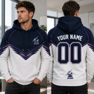 Auspiritmerch Melbourne Storm Hoodie Custom Name Gift For Fan